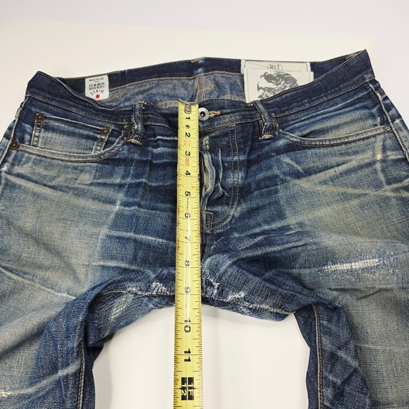 Rogue Territory RGT SK Nihon Menpu Denim Jeans Size 33 Skinny Distressed - Picture 11 of 16